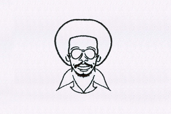 70s Afro Man Design: A Designer's Review for Gift Embroidery