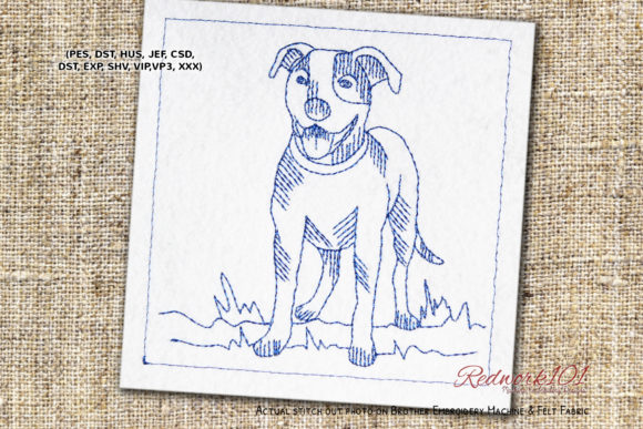 American Pit Bull Terrier Redwork: Design Review