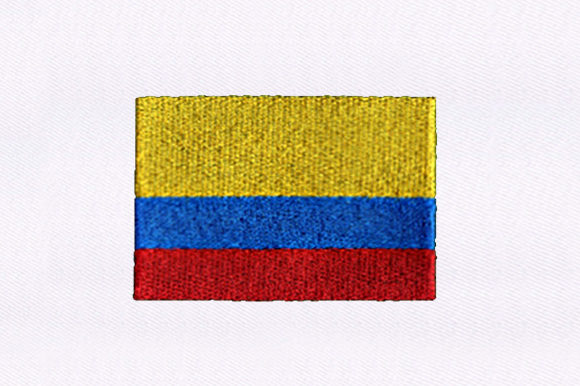 Flag of Colombia Embroidery Design for Seasonal Gifts
