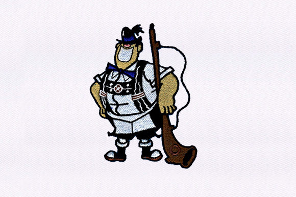 Male Hunter: A Realistic Military Embroidery Design for Craft Fairs