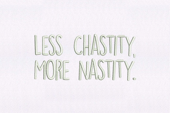 Naughty Maxim Saying: Seasonal Embroidery for Holiday Shoppers
