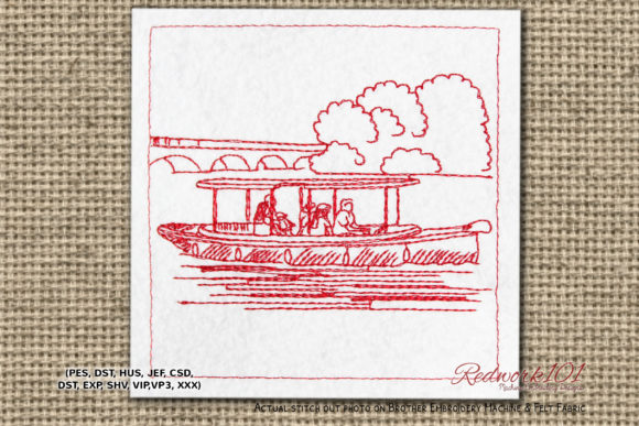Tourist Boating Redwork: A Design Review for Merch
