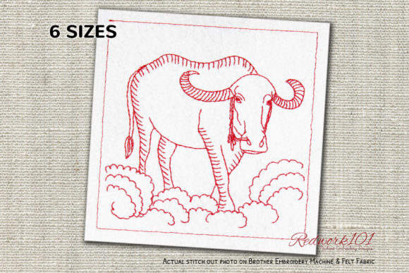 Water Buffalo Redwork: A Designer's Review for Personalized Gifts